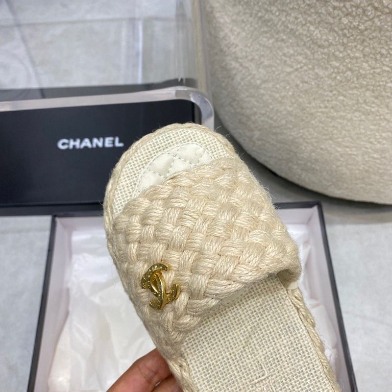 Ch*el womens slide sandals
