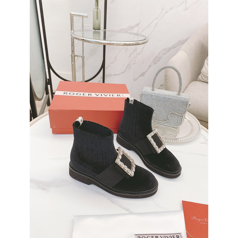roger u1u1er viv ranger crystal-embellished patent-leather chelsea boots black