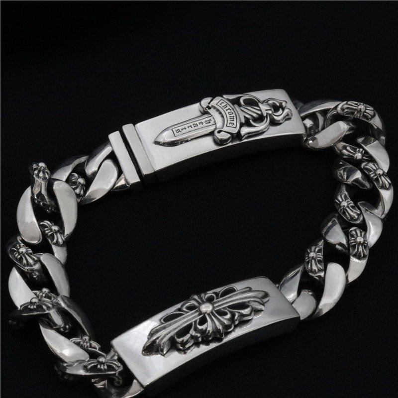 Ch*0me heart chain bracelets id bracelet bracelets