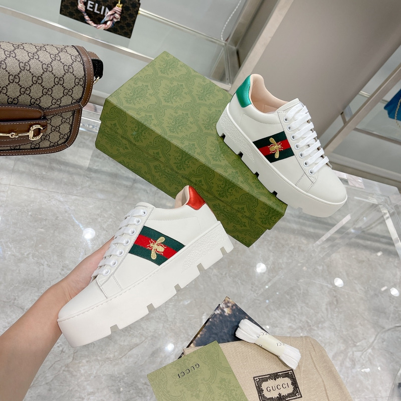 G*u*i ace women\''s embroidered platform sneakers
