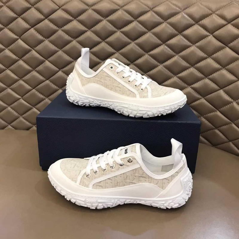 D*or D*orizon derby shoe white D*or oblique jacquard and rubber