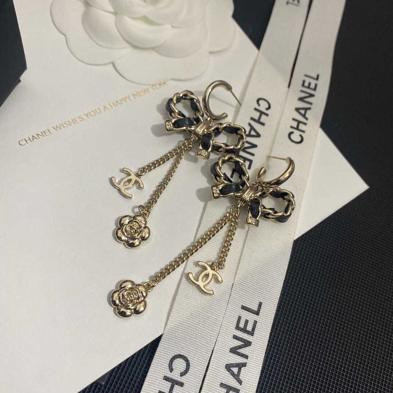 Ch*el pendant earrings