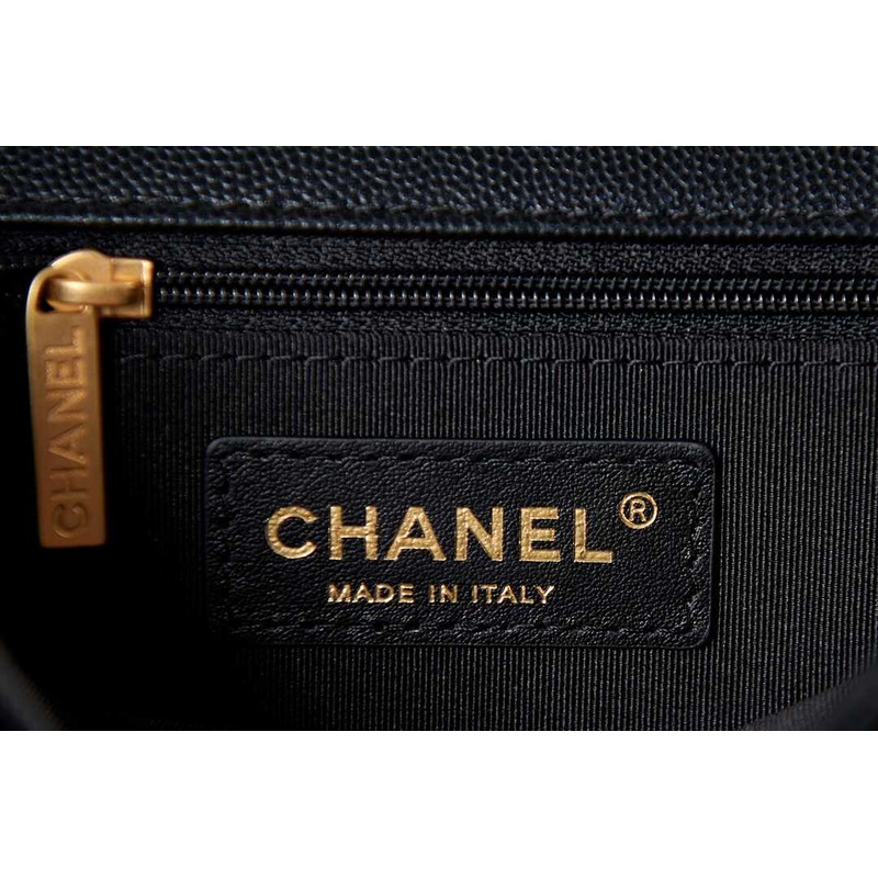 Ch*el calfskin formal style backpacks black