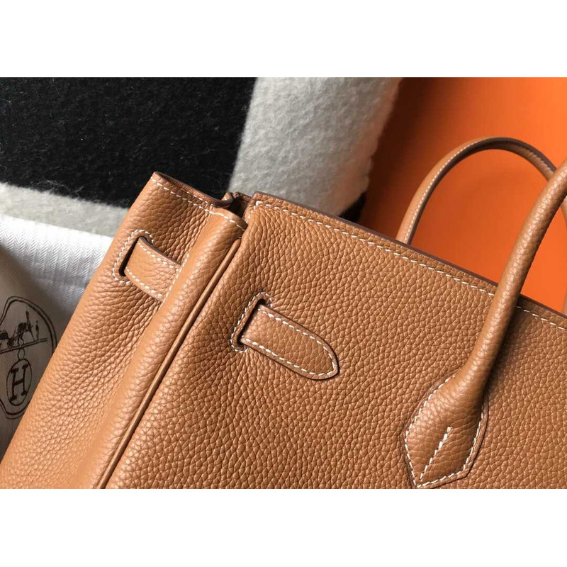H**mes  birkin togo 35 gris tourterelle brown