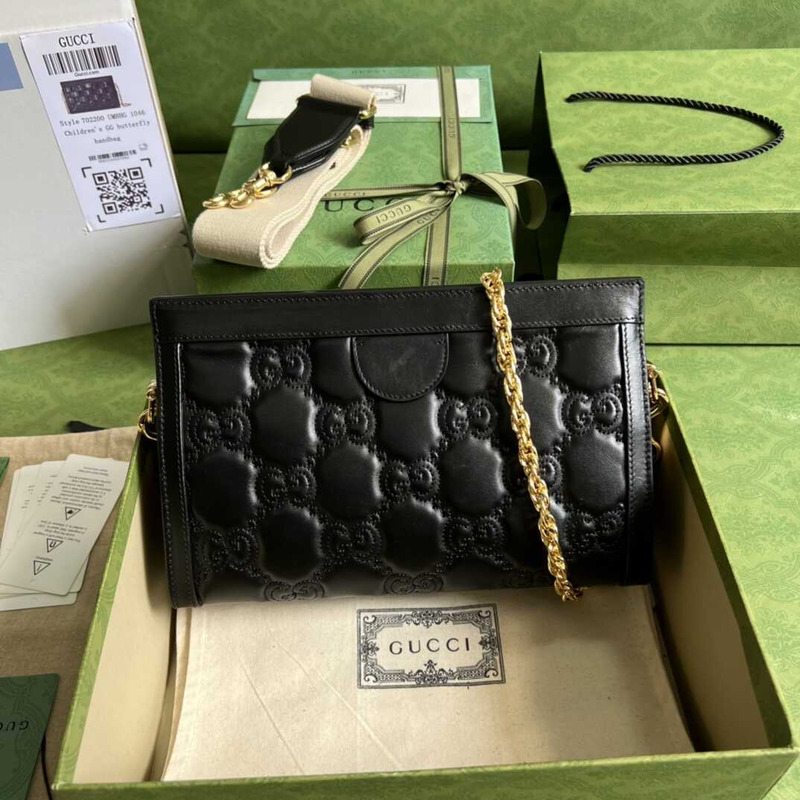 G*u*i gg matelasse small bag black leather