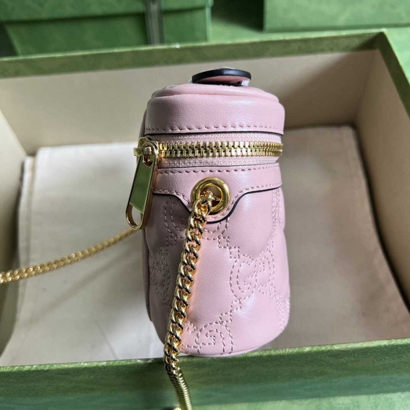G*u*i gg matelasse mini tote light pink