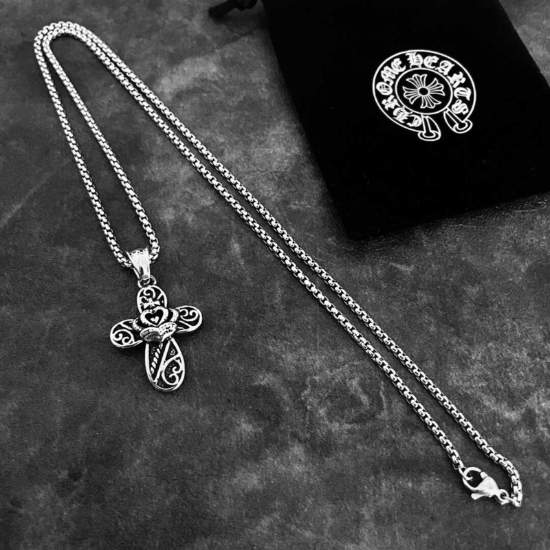 Ch*0me heart love cross necklace