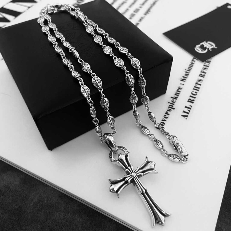 Ch*0me heart cross necklace
