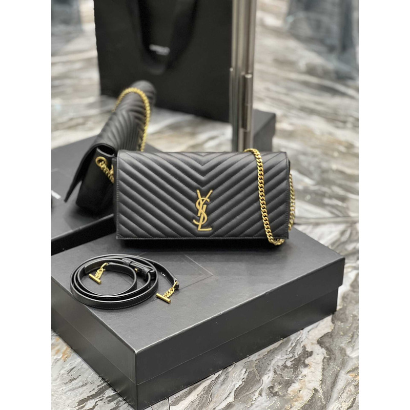 saint laurent S*pple kate 99 quilted calfskin leather shoulder bag black