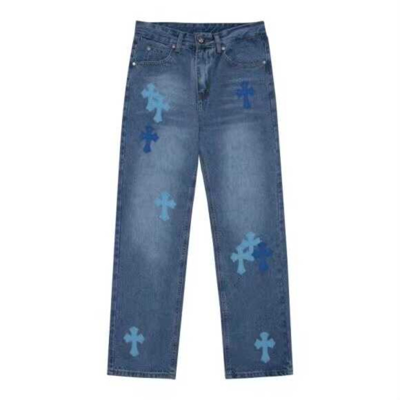 Ch*0me heart cross jeans blue