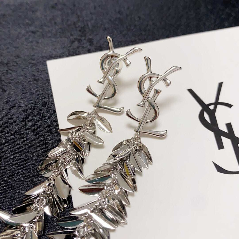 Saint Laurent Wheat Fringe Tassel Earrings