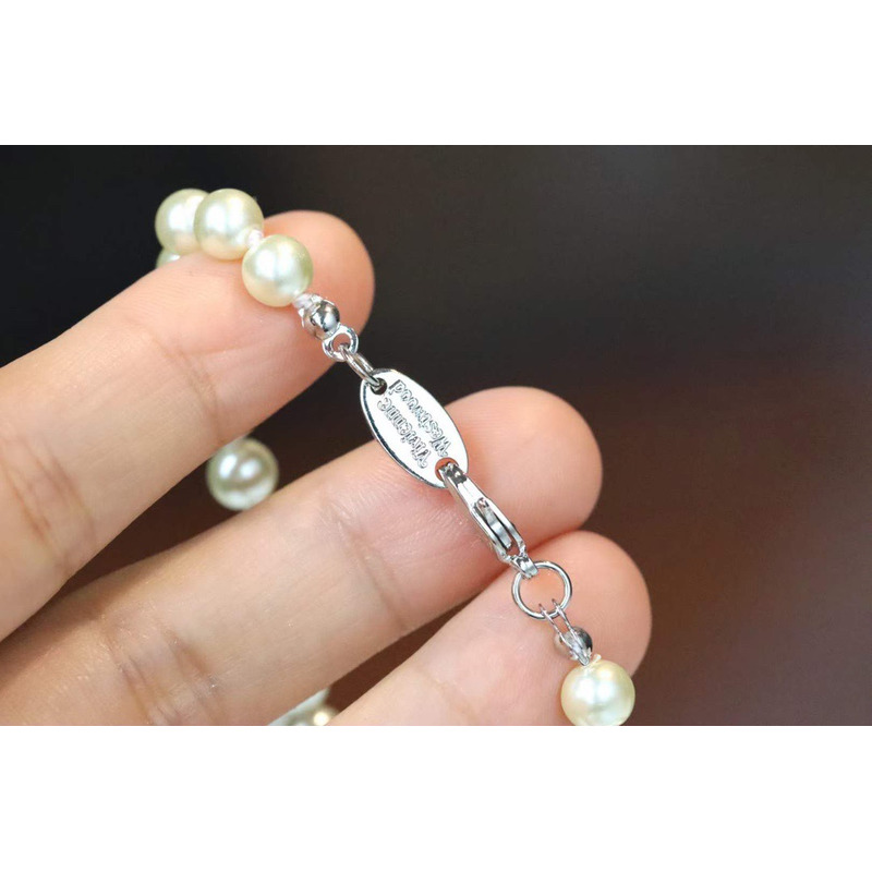 u1u1enne westwood neysa peal choker in silver