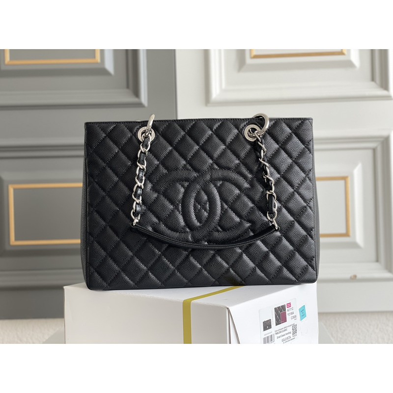 Ch*el preloved Ch*el grand shopping tote gst