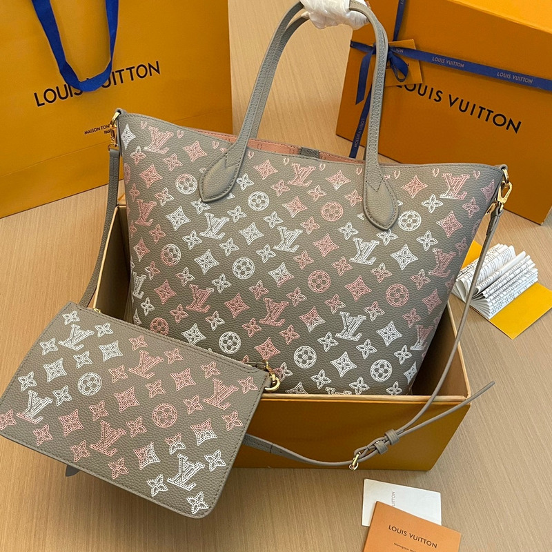 l**is V*t*n flight mode blossom mm mahina perforated calfskin leather gray/pink