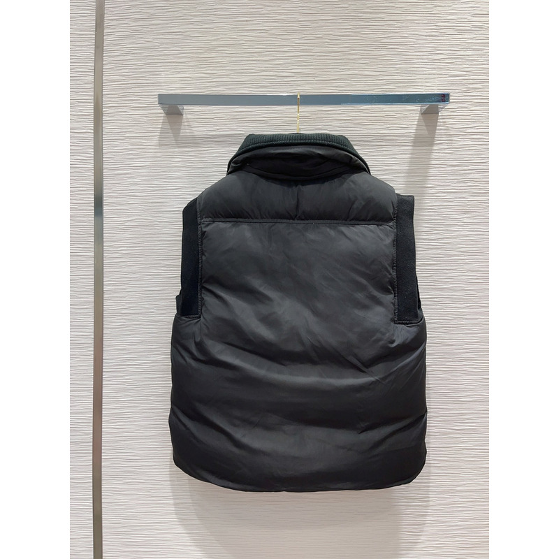 l**is V*t*n monogram accent sleeveless jacket black and brown