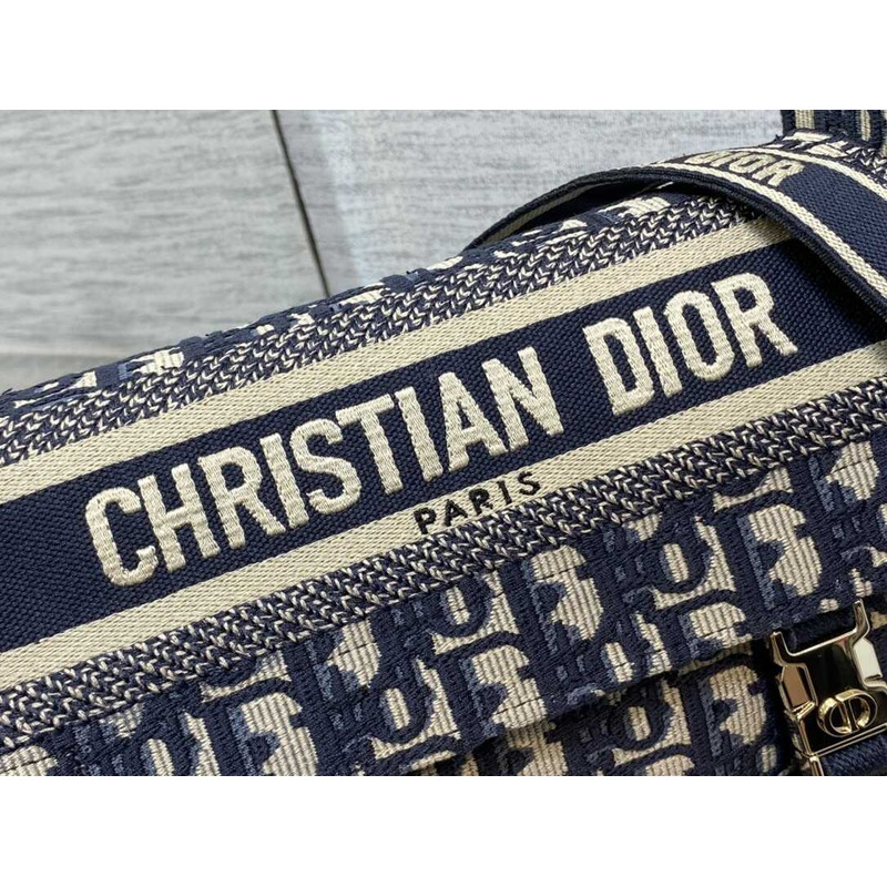 D*or small D*orcamp bag blue D*or oblique embroidery bag