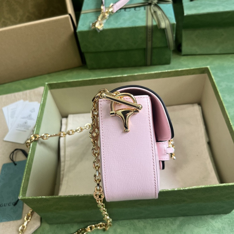 G*u*i horsebit 1955 embellished leather shoulder bag