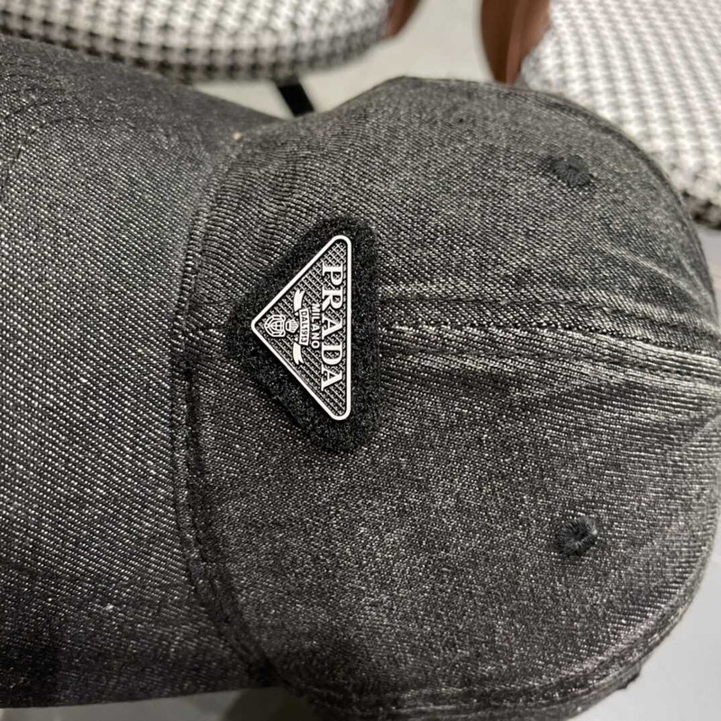 Pra*a denim baseball cap black