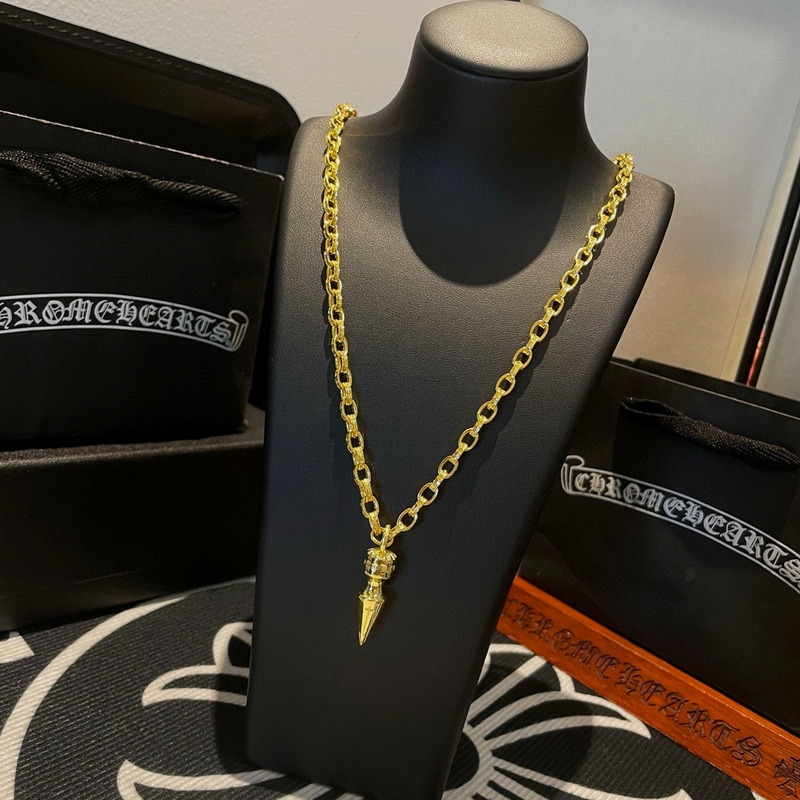 Ch*0me heart necklace gold