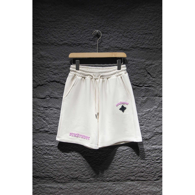 Ch*0me heart  embroidered cotton shorts white