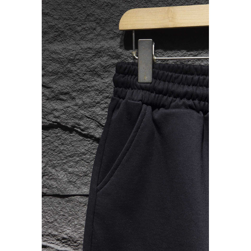 Ch*0me heart  embroidered cotton shorts black