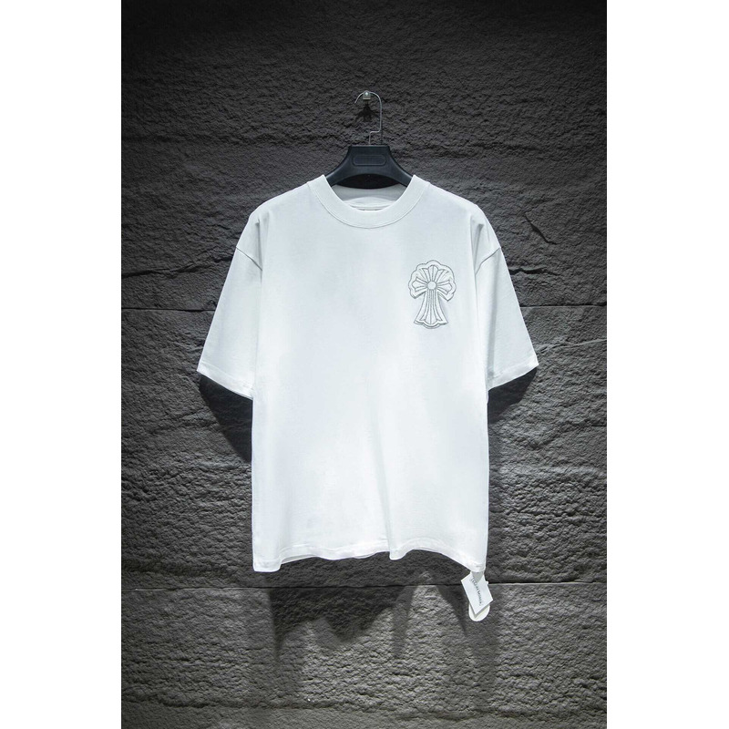 Ch*0me heart logo embroidered t-shirt  white