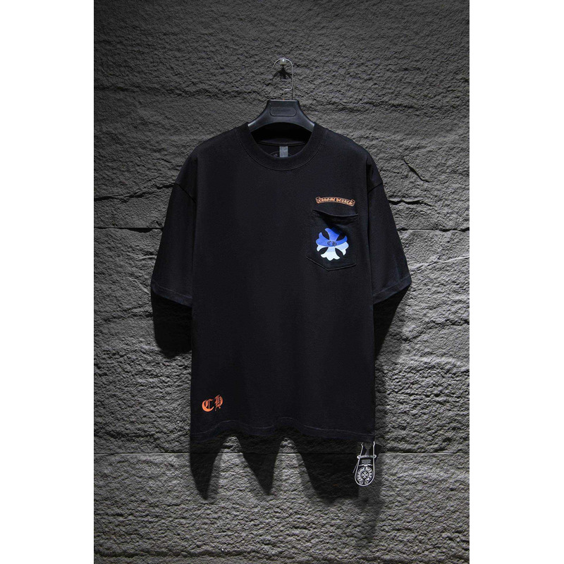 Ch*0me heart logo t-shirt cotton black