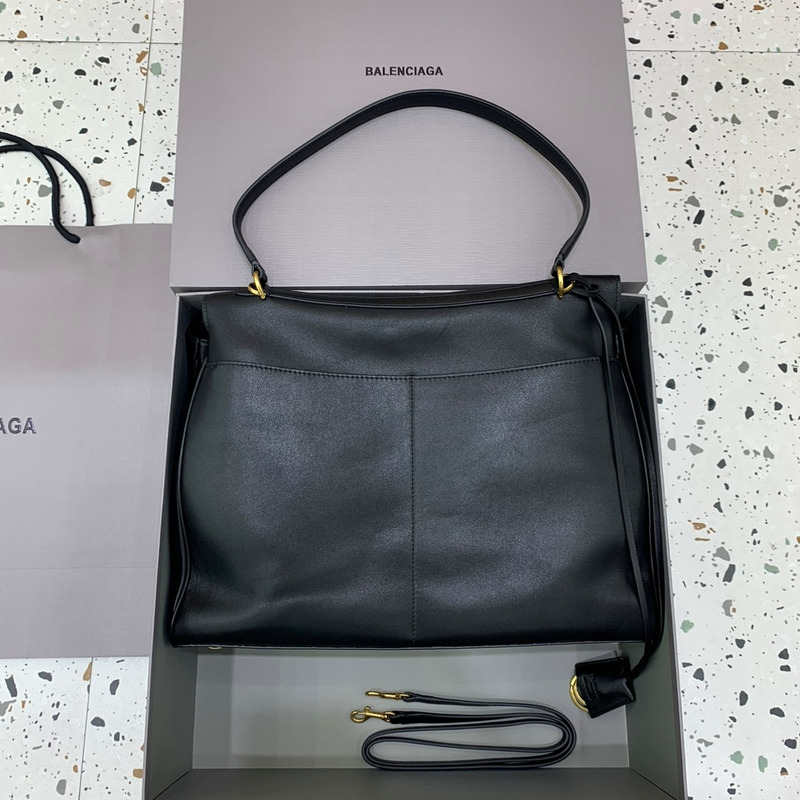 Ba*len*cia*ga rodeo large bag calfskin black