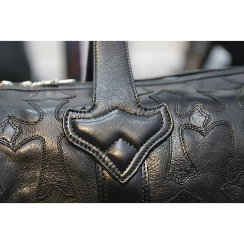 Ch*0me heart duffle bag withsterling silver zipper(40*20*10cm)