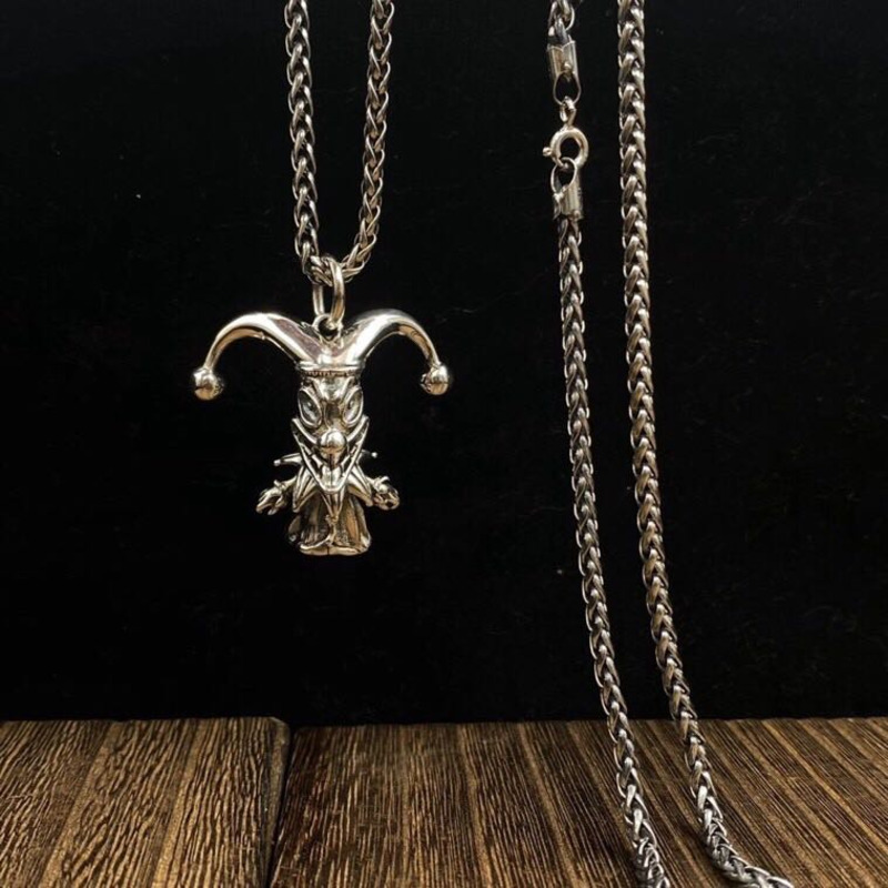 Ch*0me heart circus clown pendant